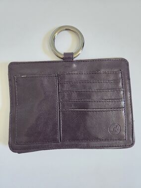 Pouchee plum colored hand purse wallet purse insert card holder purse organizer